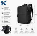 Mochila De Viaje Inteligente Impermeable Para Laptop 15.6" Con Bolsa Organizadora - Aprobada Por Avión (10kg)